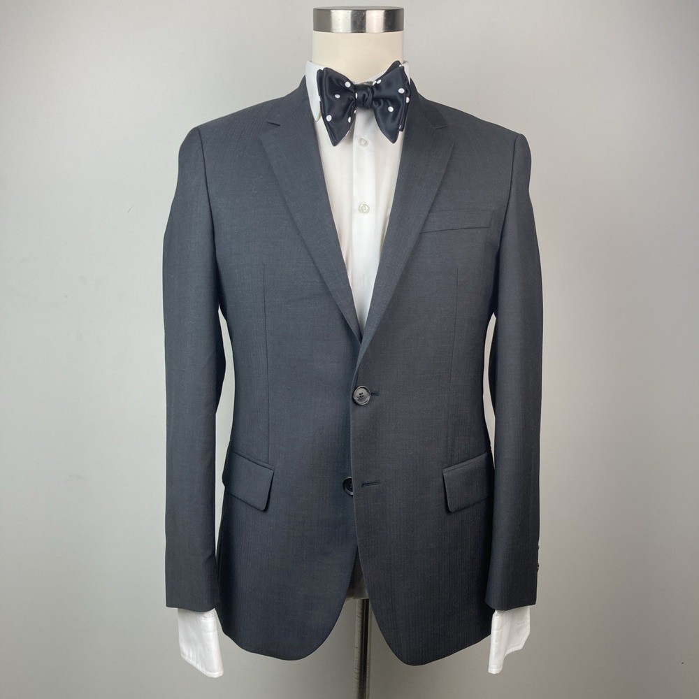 Boss Hugo Boss Men's 2 Button Blazer Sport Coat Jacket 36S Gray Wool